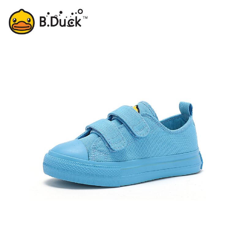 B.duck Gutter Simple Solid Canvas Shoes Casual Low Top Sklisikker Tegneserie Småbarnsjoggesko For Gåturer