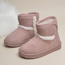 Jenter Casual Fleece Thermal Snow Boots Støvler Flat Sole High Top Komfortable For Winter Outdoor