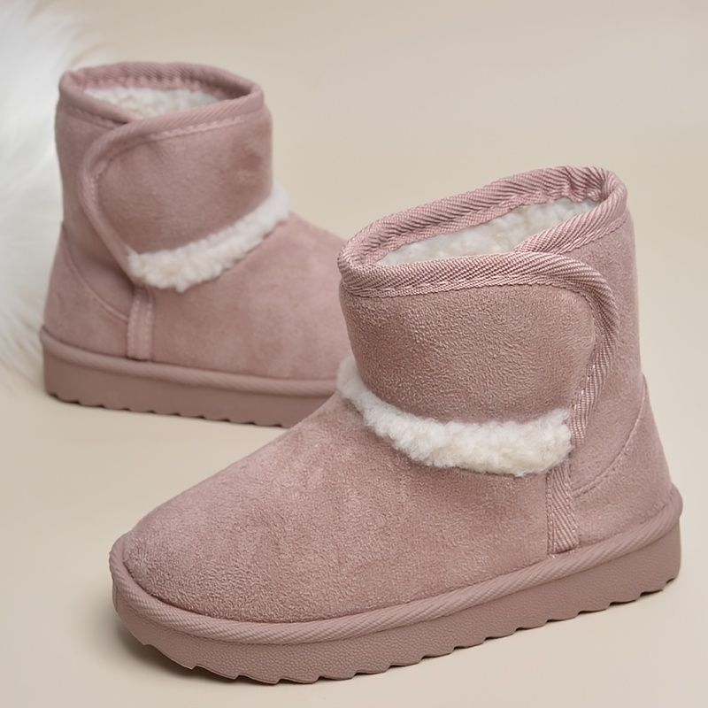 Jenter Casual Fleece Thermal Snow Boots Støvler Flat Sole High Top Komfortable For Winter Outdoor