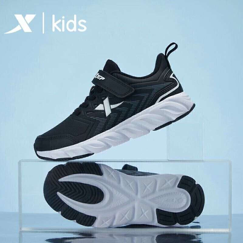 Xtepkids Gutter Casual Fleece Thickened Sneakers Snøring Lette Termiske Løpesko For Vintersport Utendørs