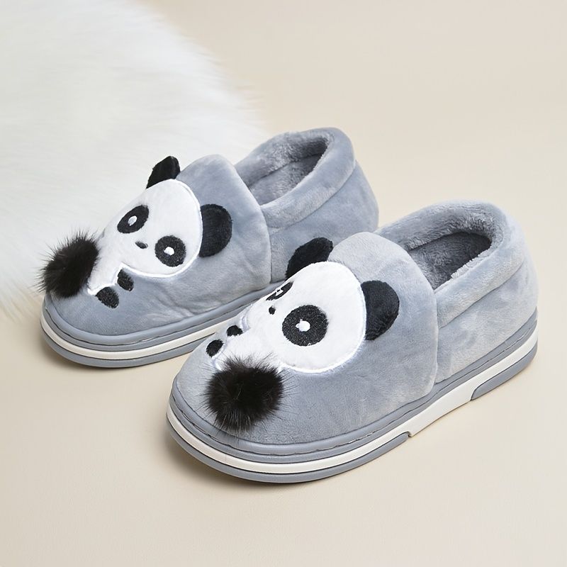 Guttetøfler Velvet Anti-skli Innendørs Sklier Med Pandadesign For Vinteren