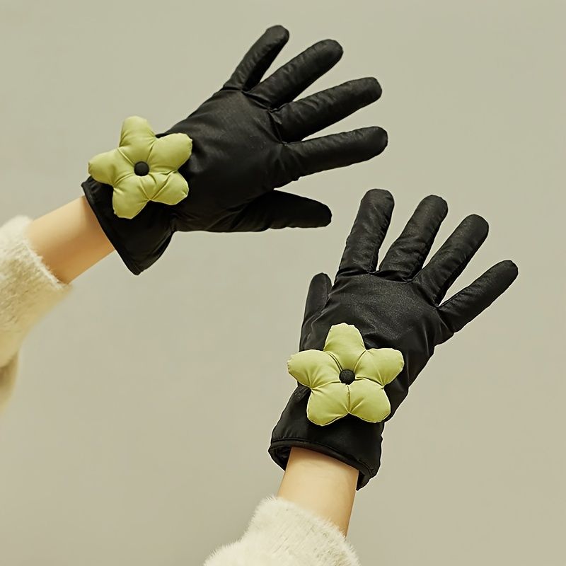 Fluffy Cotton Gloves Småbarn Jenter Vinter Biker Hansker Vindtette For Dame