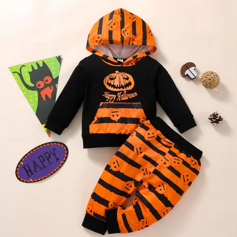 2 Stk Halloween Baby Gutter Full Print Hette Gensersett