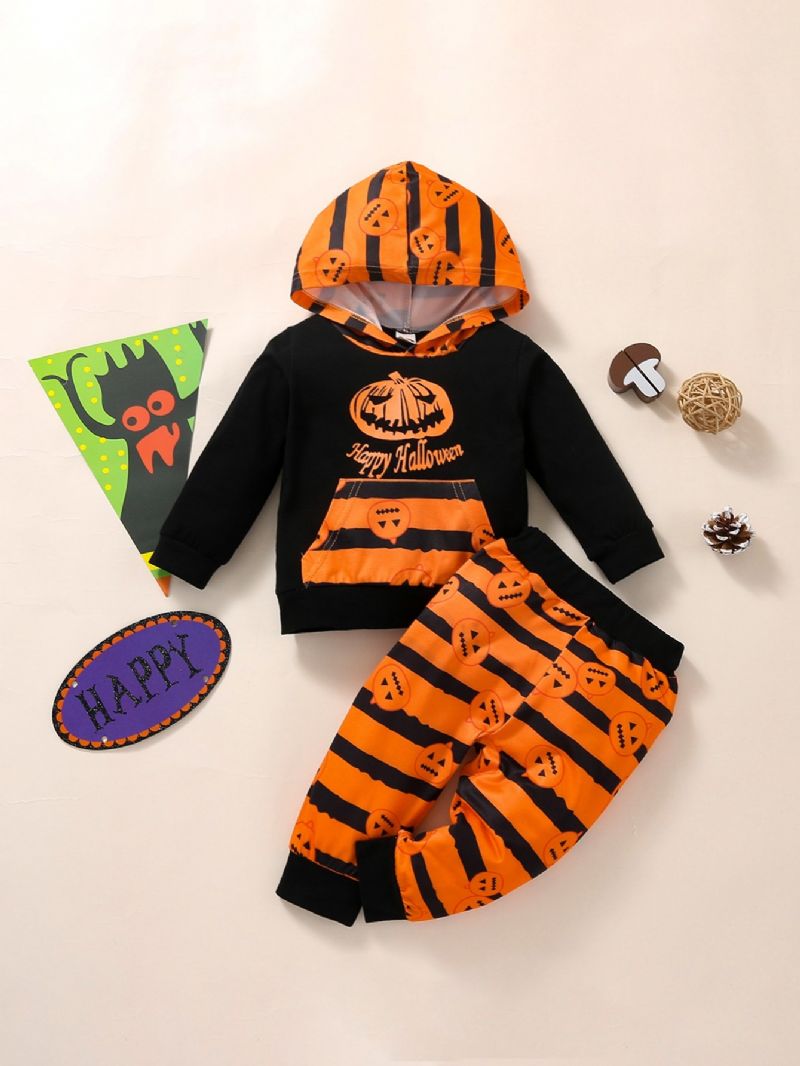 2 Stk Halloween Baby Gutter Full Print Hette Gensersett