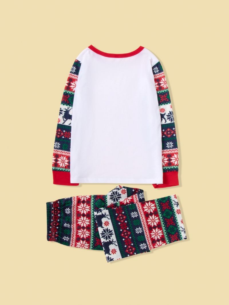 2 Stk Ny Høst Og Vinter Gutter Og Jenter God Jul Med Lange Ermer Med Trykt Pyjamas Loungewear-sett