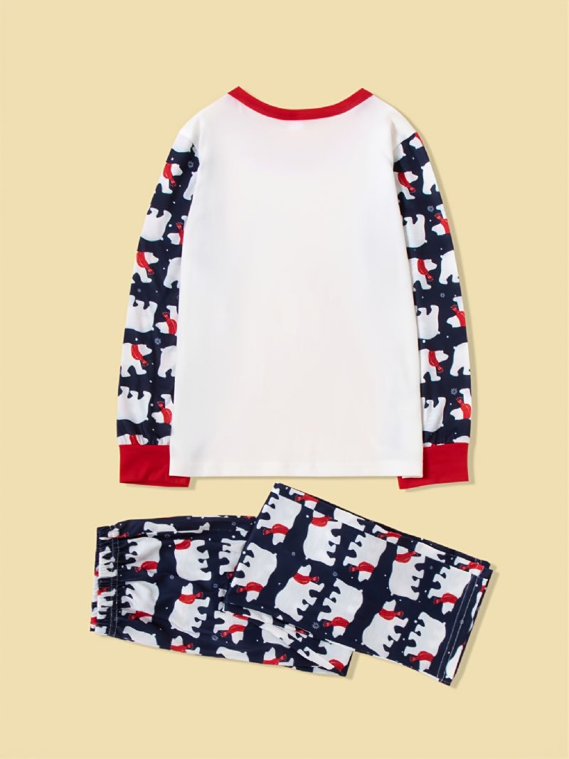 2023 Merry Christmas White Bear Pyjamas Loungewear Gutter Set