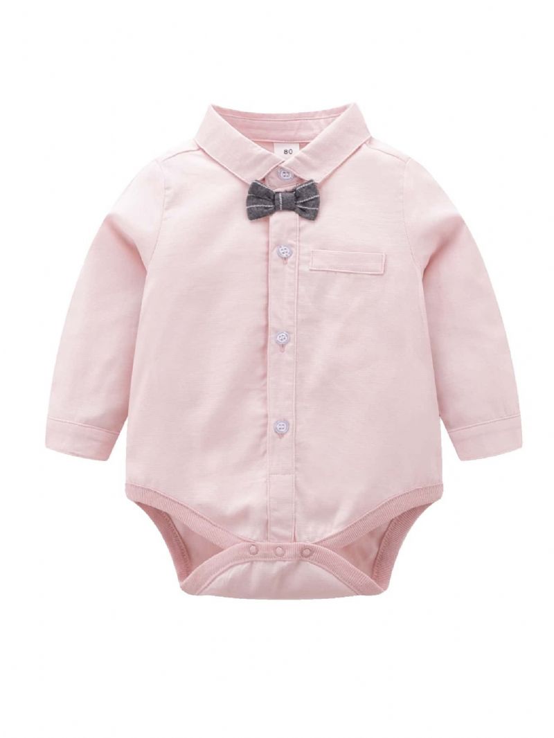 Baby Gutter Gentleman Dresser Langermede Seleskjorter Rutebukser For Smågutter