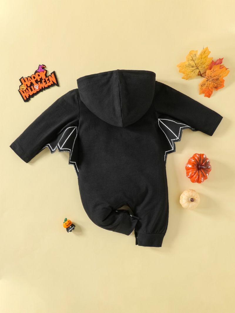 Baby Gutter Halloween Pumpkin Romper Jumpsuit Med Vinger