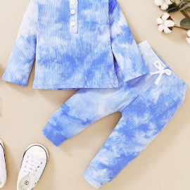 Baby Gutter Sett Winter Casual Tie Dye Bomull Langermet