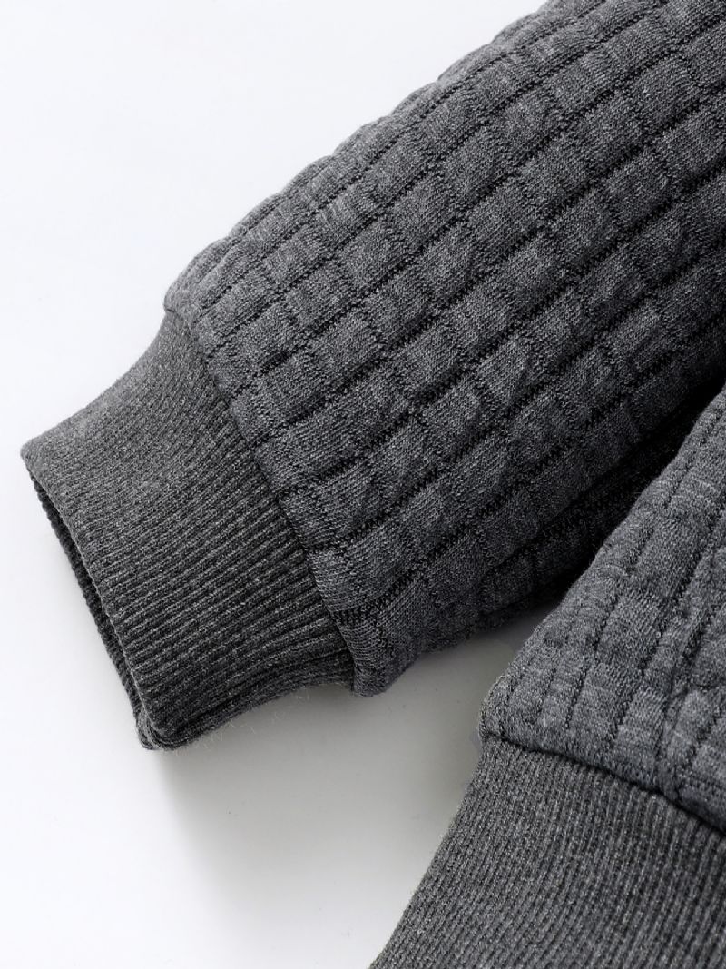 Baby Gutter Solid Hettegensere Sweatshirt Topp & Buksesett Vintersett