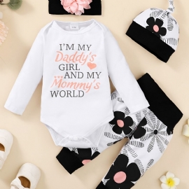 Baby Jenter Bodysuit & Matching Bukser & Hat Set