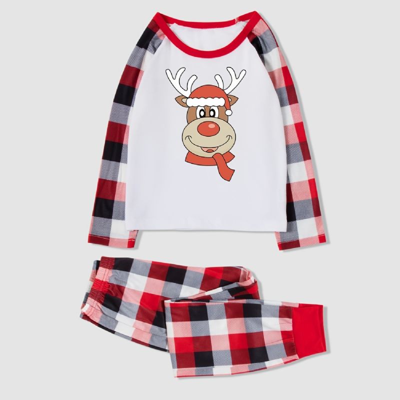 Christmas Simple Cute Jenter Pyjamas Homewear Set