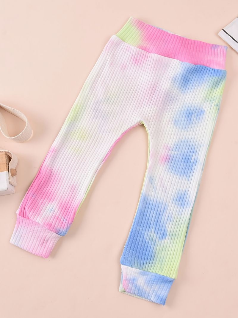 Jenter Tie Dye Langermet Bodysuit Buksesett