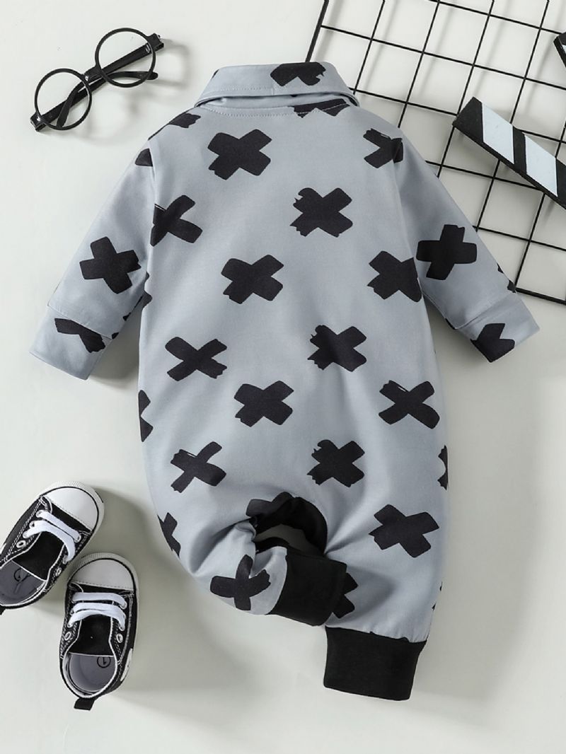 Ny Baby Gutter Trendy Jumpsuit Med Sløyfe