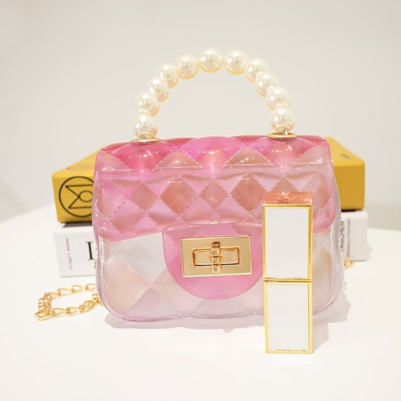 Baby Jenter Pearl Handbag Crossbody Bag Skulderveske Chain Bag