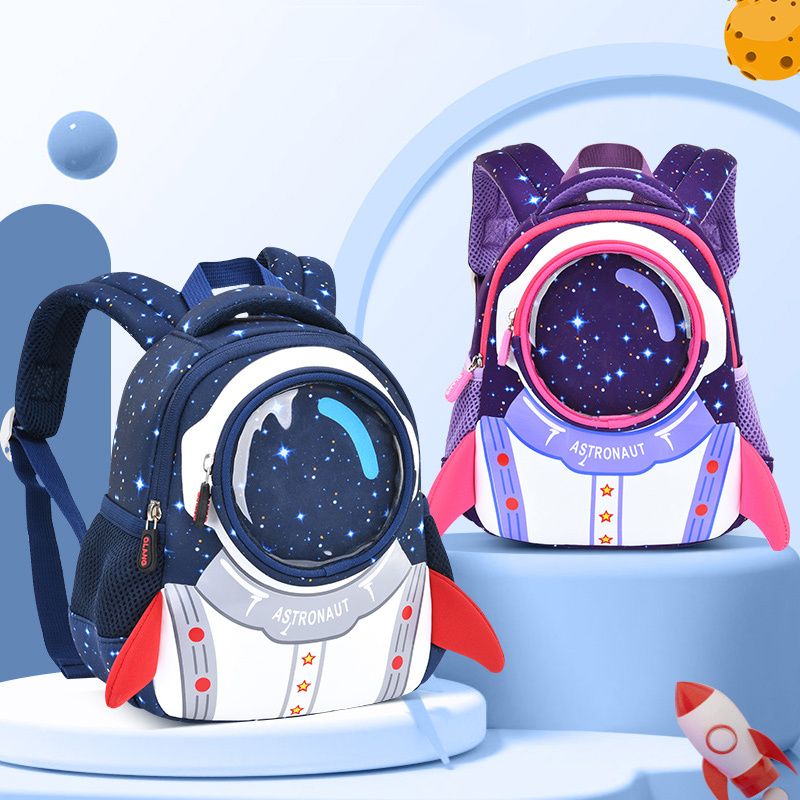 Greatop Ny 3d Rocket Barneryggsekk Anti-lost Astronauts Skolevesker Vanntett Neoprenveske Cartoon Jenter Backpack Mochila Infantil