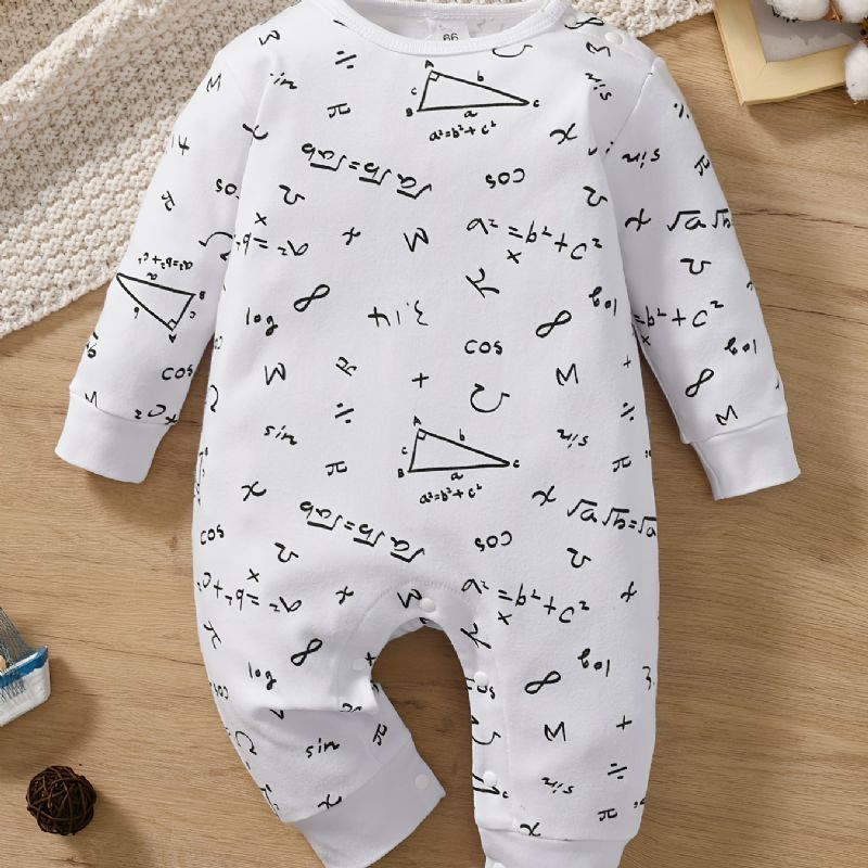 Baby Gutter Jenter Langermet Romper Jumpsuit Onesie Newborn Spedbarnsklær