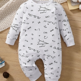 Baby Gutter Jenter Langermet Romper Jumpsuit Onesie Newborn Spedbarnsklær