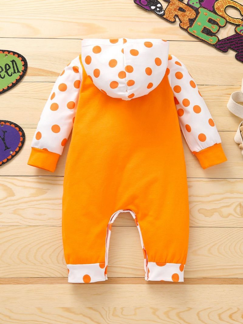 Baby Halloween Print Hette Jumpsuit Romper