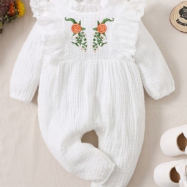 Baby Jenter Blonder Ruffle Langermet Jumpsuit Romper Babyklær