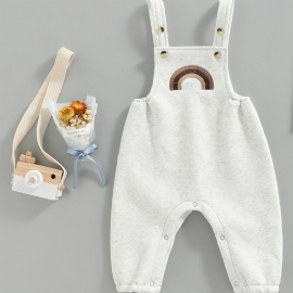 Baby Jenter Ermeløs Jumpsuit Kjeledress Rainbow Brodery Barneklær