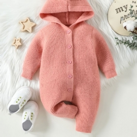 Baby Jenter Hette Jumpsuit Unisex Romper For Vinter Ny