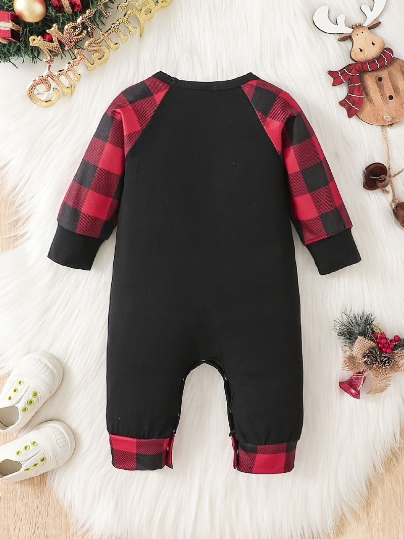 Baby Jenter Jumpsuit Unisex-rompers Med Elgtrykk Til Jul