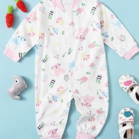 Baby Jenter Langermet Jumpsuit Romper Bodysuit