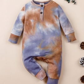 Baby Jenter Langermet Jumpsuits Tie Dye Rompers For Høst Vinter Ny