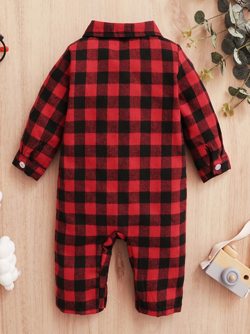 Baby Jenter Langermet Rutete Jumpsuit