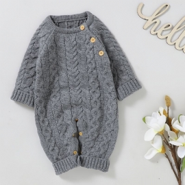 Baby Jenter Strikkede Jumpsuits For Høst Vinter Ny