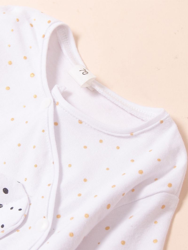 Babykaninører Polka Dots Langermet Jumpsuit