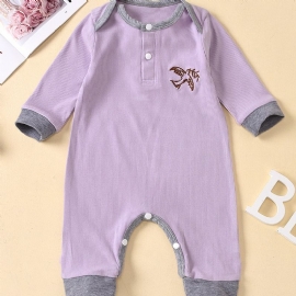 Babytrykt Langermet Lilla Jumpsuit