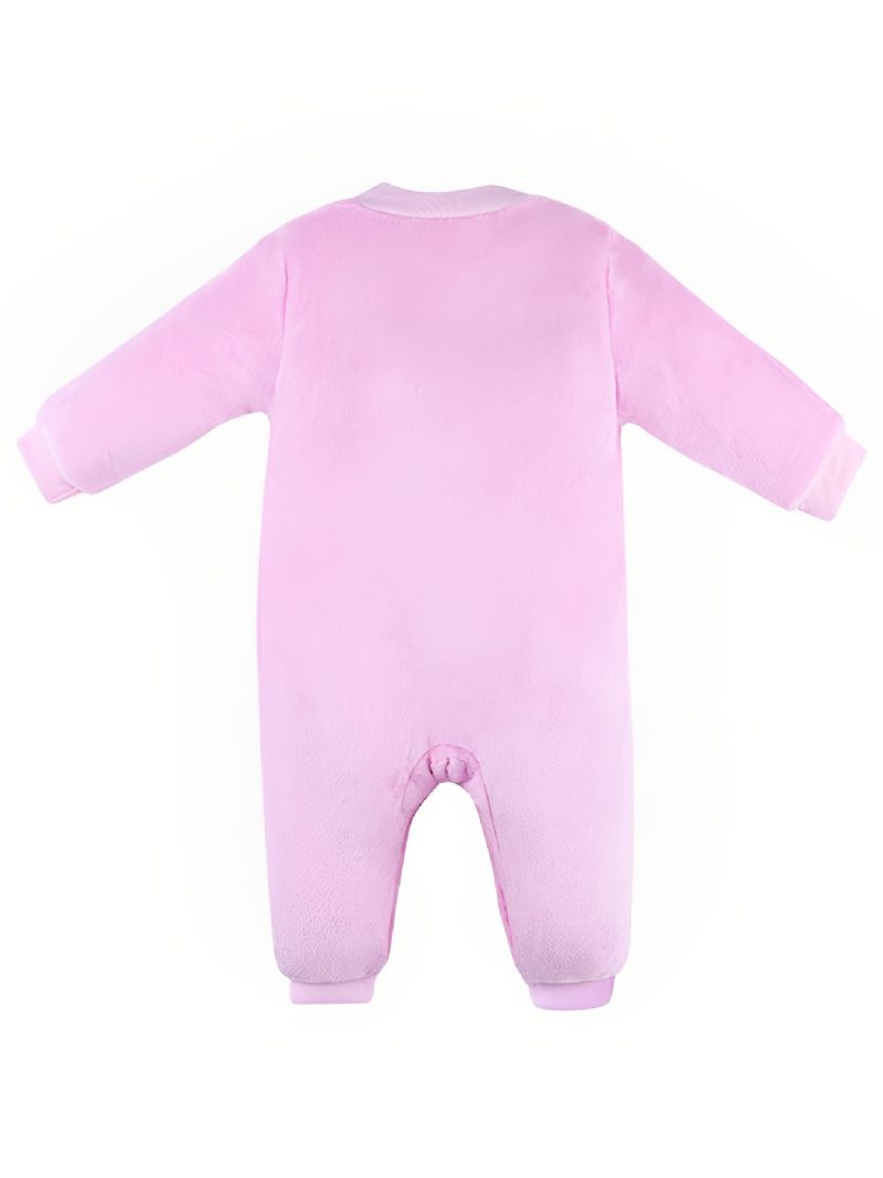 Barnas Pink Heart Warm Langermet Jumpsuit Vinterantrekk