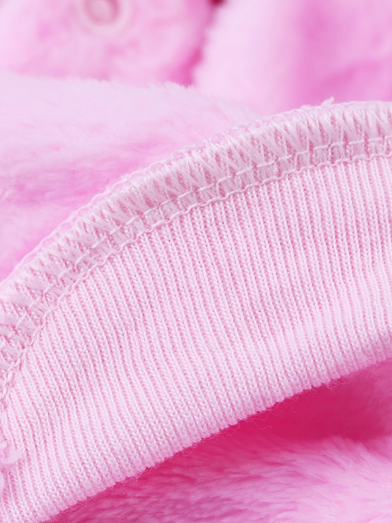 Barnas Pink Heart Warm Langermet Jumpsuit Vinterantrekk