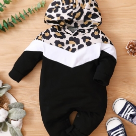 Christmas Price Cuts Baby Jenter Leopard Hette Jumpsuit Romper
