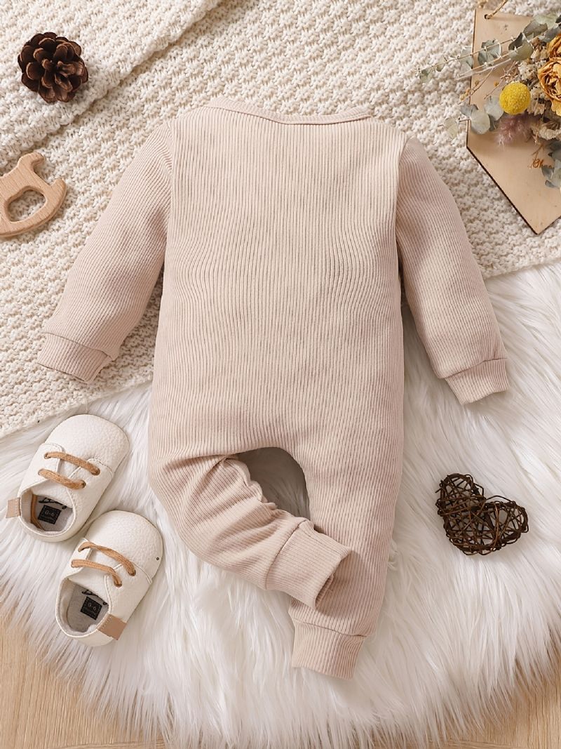 Christmas Price Cuts Newborn Baby Jumpsuit Unisex Langermet Buttoned Rompers