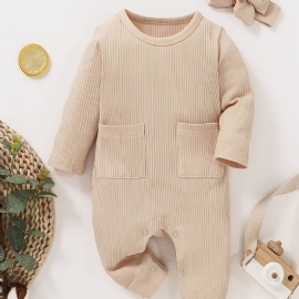 Newborn Baby Lang Jumpsuit Romper One Piece For Gutter Jenter Babyklær