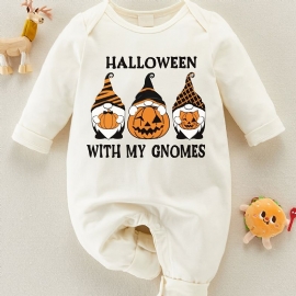 Småbarn Baby Halloween With My Cnomes Langermet Jumpsuit