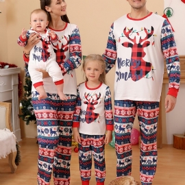 Småbarn Baby Jul Hjort Print Langermet Jumpsuit Rompers For Gutter Jenter