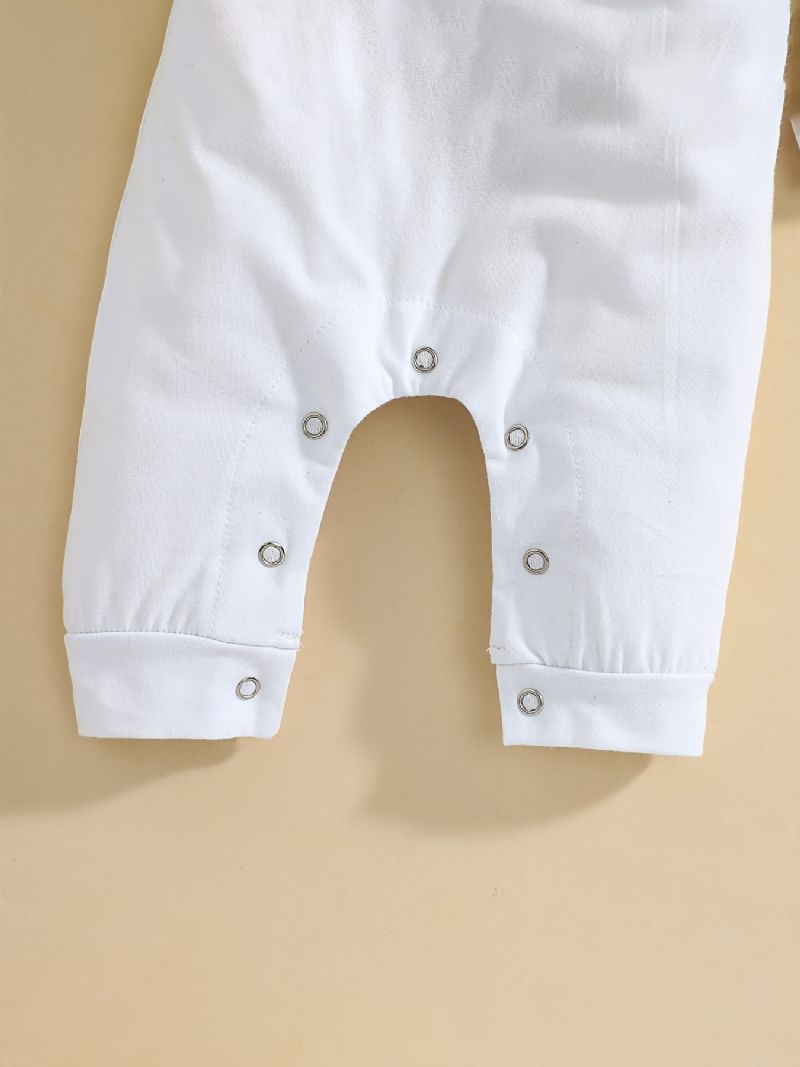 Unisex Baby Langermet Jumpsuit Romper Med Swan Design