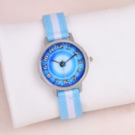 1 Stk Barn Canvas Strap Student Quartz Watch