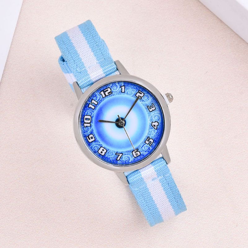 1 Stk Barn Canvas Strap Student Quartz Watch