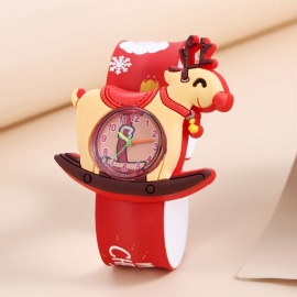 1 Stk Barn Silikon Christmas Deer Shape Watch