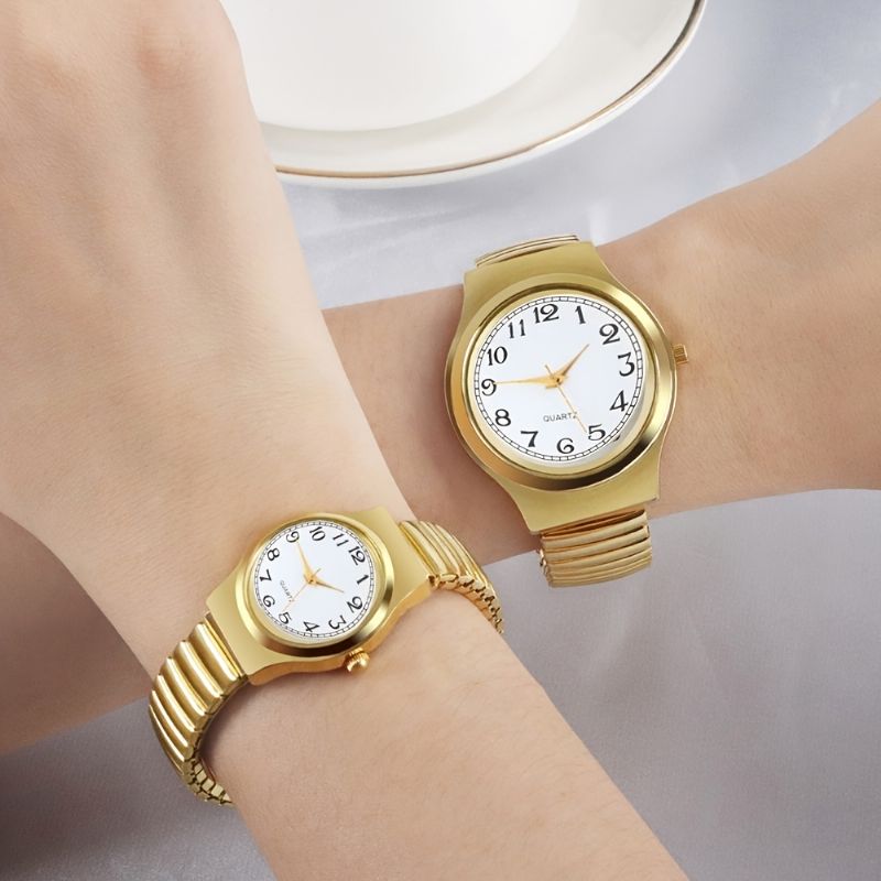 Par Golden Watches Ultra Thin Easy Reader Watch Jubileumsgaver Til Jenter Kone Henne
