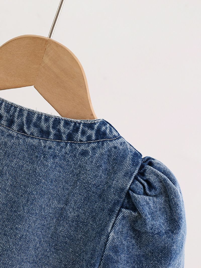 Jenter Baby Casual Denim Langermet Skjørt