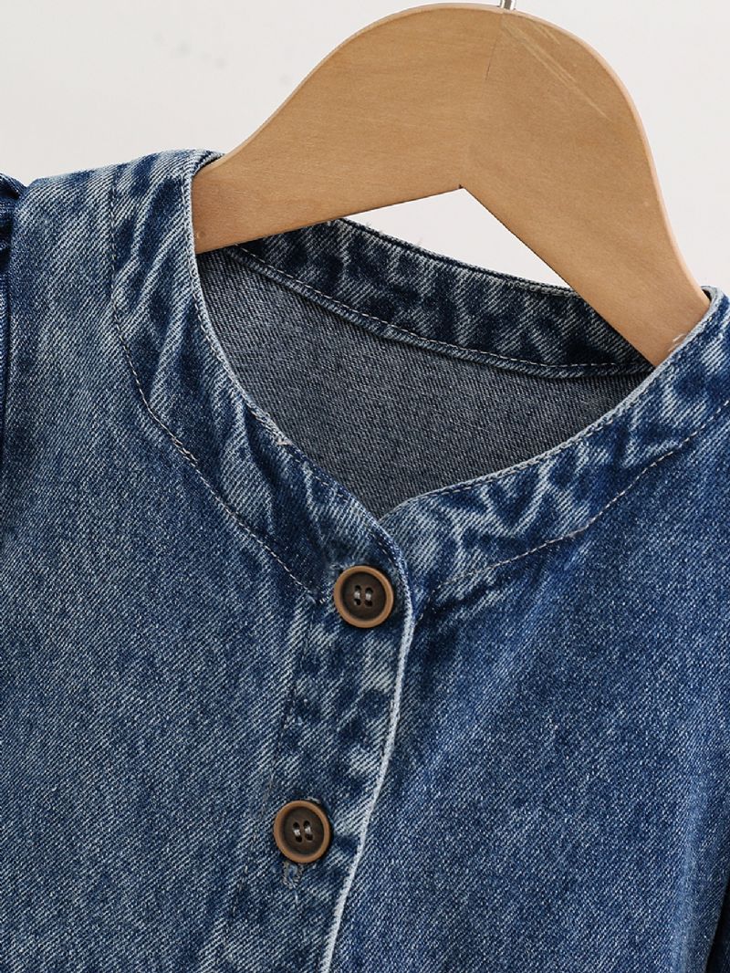 Jenter Baby Casual Denim Langermet Skjørt