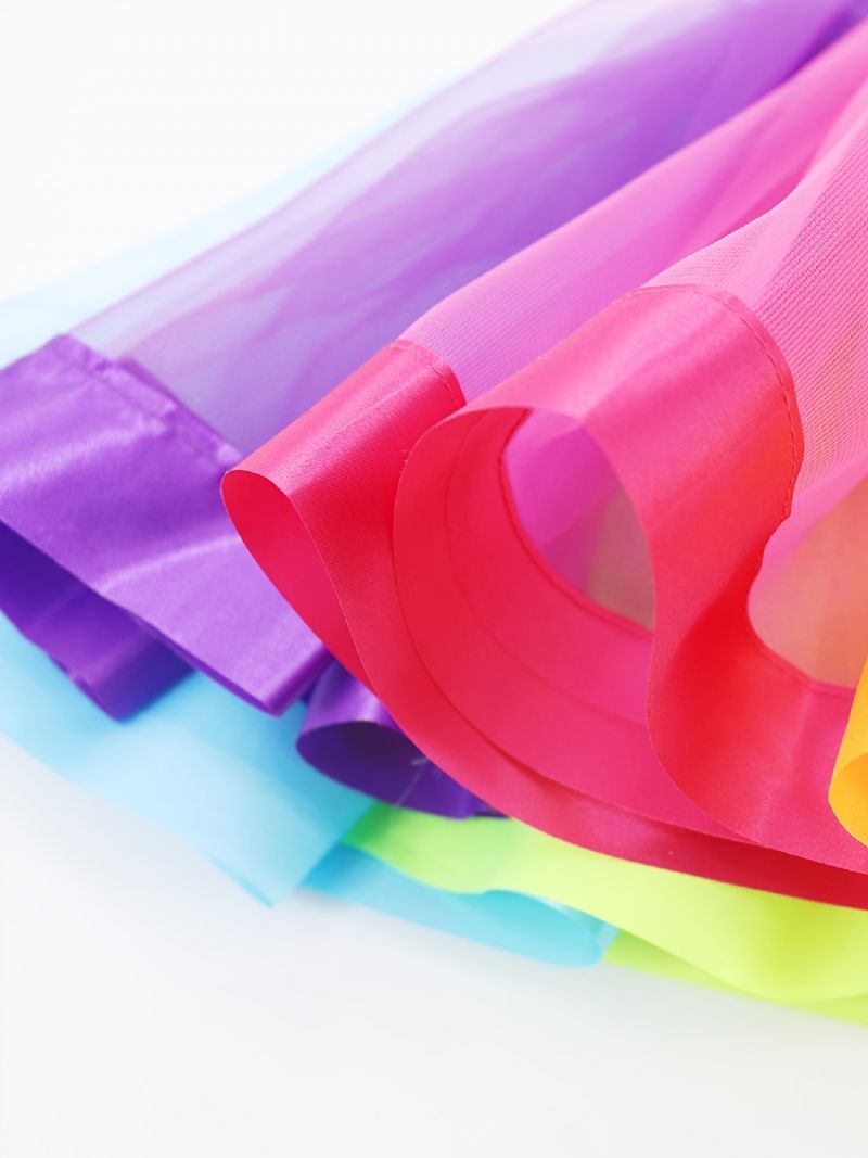 Jenter Søt Rainbow Elastisk Midje Bowknot Belte Tutu Skjørt Klær