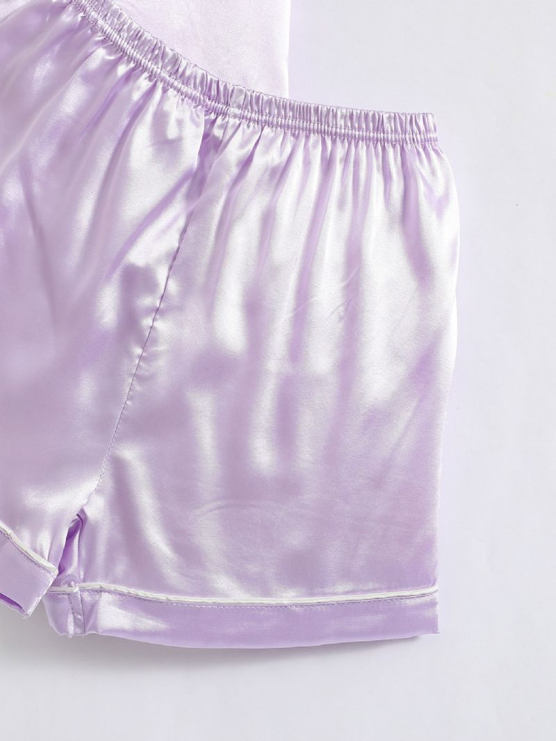 2 Stk Kortermet Shorts For Jenter Loungewear