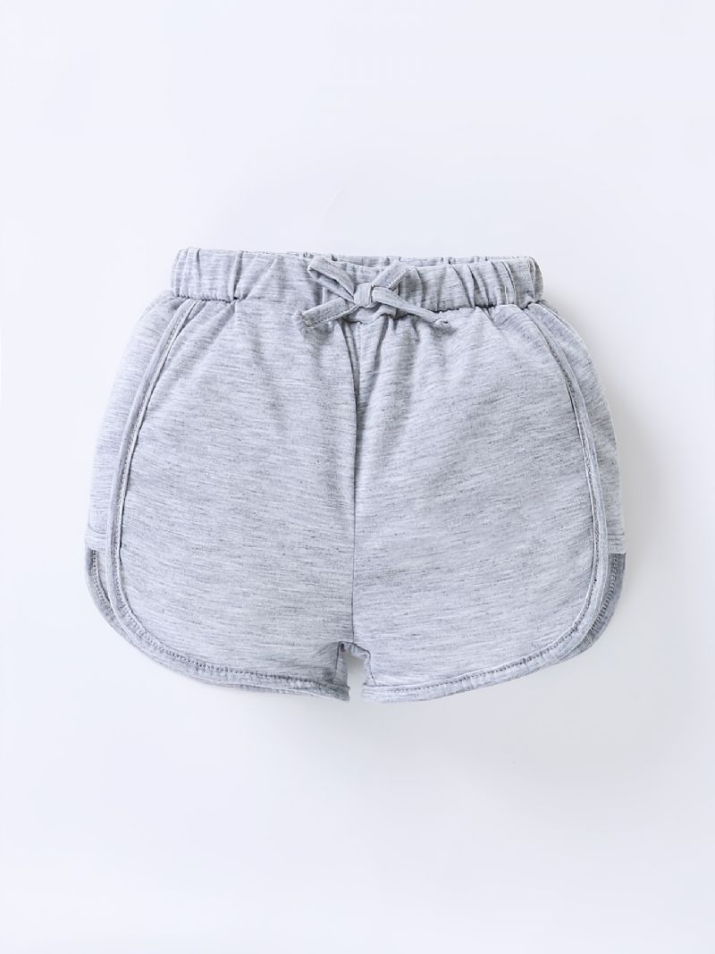 3 Stk Jenter Lett Casual Elastisk Midje Shorts Barneklær Til Sommeren